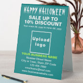 Plaque De Table Vente d'Halloween d'affaires sur panneau vert Turq (En SItu (Tableau))