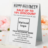 Plaque De Table Vente d'Halloween d'affaires sur une table blanche (In SItu (Mariage))