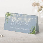 Plaque De Table Verdure Chaîne Lumières Dusty Blue Mariage Réservé (En SItu (Tableau))
