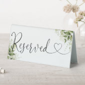 Plaque De Table Verdure Floral Heart Script Réservé (En SItu (Tableau))