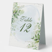 Plaque De Table Verdure rustique Bleu Dusty Numéro de tableau Mari (Recto)