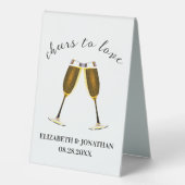 Plaque De Table Verres à champagne pour À l'amour (Recto)