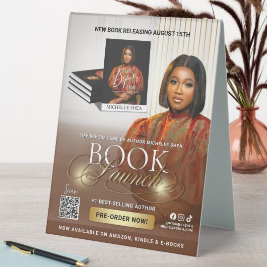 Plaque De Table Version de lancement du livre d'auteur Brown et Go (En SItu (Tableau))