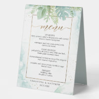 Vert Dusty Blue et Vert Watercolor Menu