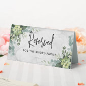 Plaque De Table Vert Elégant Mariage Aquarelle Floral Minimal (In SItu (Mariage))