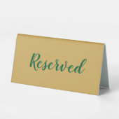 Plaque De Table Vert et Or (Verso)