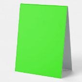 Plaque De Table Vert Néon Couleur Uni | Classique (Verso)
