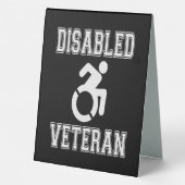 Plaque De Table Vétérinaire handicapé (Verso)