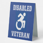 Plaque De Table Vétérinaire handicapé (Verso)