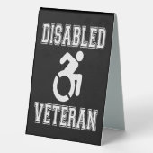 Plaque De Table Vétérinaire handicapé (Verso)