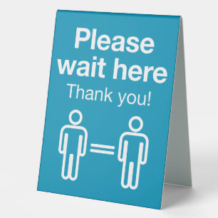 Plaque De Table Veuillez patienter ici