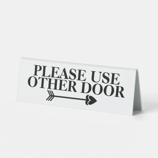 Plaque De Table Veuillez utiliser une autre flèche pointant do-it- (Verso)
