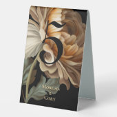 Plaque De Table Vieux Monde Peint Fleur Mariage (Verso)