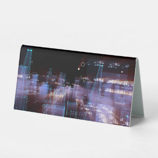 Plaque De Table Ville numérique technologique 
