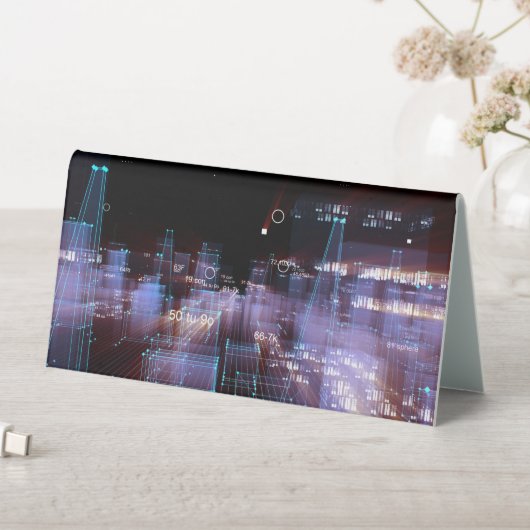 Plaque De Table Ville numérique technologique (En SItu (Tableau))