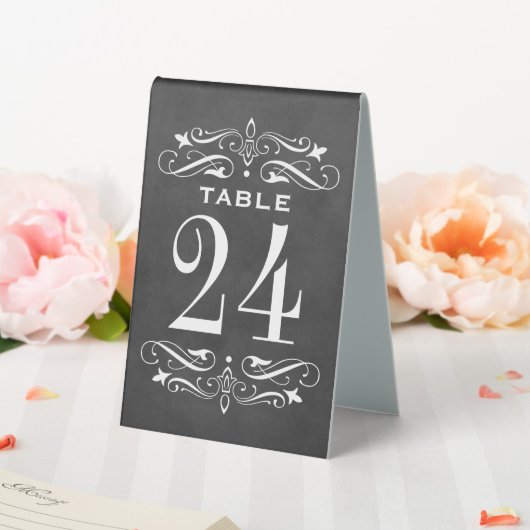 Plaque De Table Vintage Black Chalkboard Mariage (In SItu (Mariage))