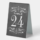 Plaque De Table Vintage Black Chalkboard Mariage (Recto)