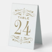 Plaque De Table Vintage blanc d'antiquité Mariage (Recto)