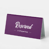 Plaque De Table Violet (Verso)