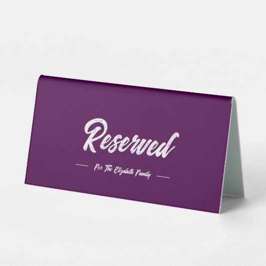 Plaque De Table Violet (Verso)