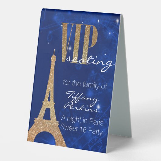 Plaque De Table VIP de Paris (Verso)