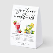 Plaque De Table Virgin Strawberry Daiquiri Mint Julep Mocktails (Recto)