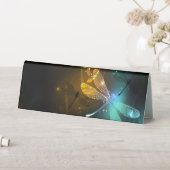 Plaque De Table Vol de libellule verte lumineuse (En SItu (Tableau))