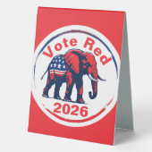 Plaque De Table Vote Red 2026 (Verso)