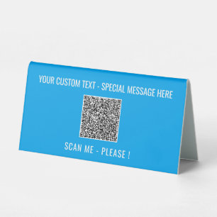 Plaque De Table Votre code QR Nom de table Nom de table de texte p