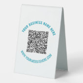 Plaque De Table Votre code QR - Table texte personnalisée Tente Si (Verso)