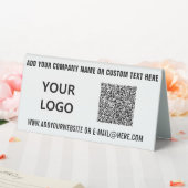 Plaque De Table Votre logo d'information de code QR et votre panne (In SItu (Mariage))