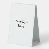 Plaque De Table votre logo ici simple minimum classique (Recto)