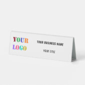 Plaque De Table Votre nom de logo Business Table Tente Signal Modè (Verso)