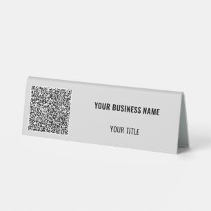Plaque De Table Votre QR Code Info Nom commercial Tente de la tabl
