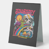 Plaque De Table Voyage, Ski esthétique, Crâne de champignons Vinta (Recto)