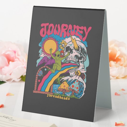 Plaque De Table Voyage, Ski esthétique, Crâne de champignons Vinta (In SItu (Mariage))