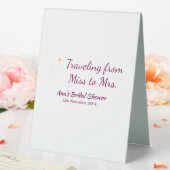 Plaque De Table Voyager douche nuptiale ajouter nom date de manque (In SItu (Mariage))