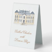 Plaque De Table Watercolor Anglais Manor Mariage (Verso)