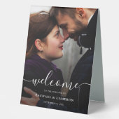 Plaque De Table Wedding Photo Welcome Sign (Recto)