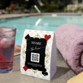 Plaque De Table Wedding Share The Love Photo Share QR Code Sign (InVersositu (sur table))