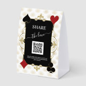 Plaque De Table Wedding Share The Love Photo Share QR Code Sign (Recto)
