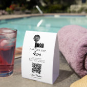 Plaque De Table Wedding Share the love QR code Photo Upload (InVersositu (sur table))