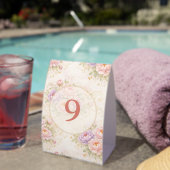 Plaque De Table Weeding floral table number (InVersositu (sur table))