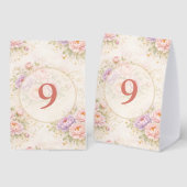 Plaque De Table Weeding floral table number (Recto/verso)