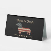 Plaque De Table Weenie Le Peuple Dachshund 4 juillet (Verso)
