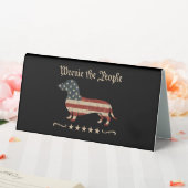 Plaque De Table Weenie Le Peuple Dachshund 4 juillet (In SItu (Mariage))