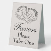 Plaque De Table Western Horse Rustic Country Wedding Favor (Recto)