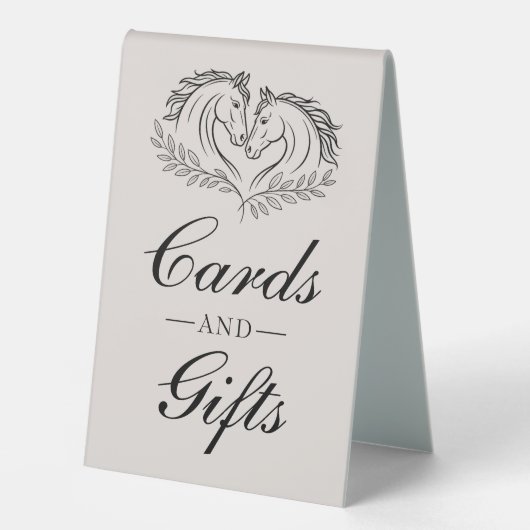 Plaque De Table Western Horse Rustic Elegant Wedding Cards & Gifts (Recto)