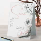 Plaque De Table Whimsical Delicate Blush Floral Branch  (En SItu (Tableau))