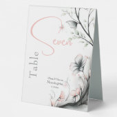 Plaque De Table Whimsical Delicate Blush Floral Branch  (Verso)